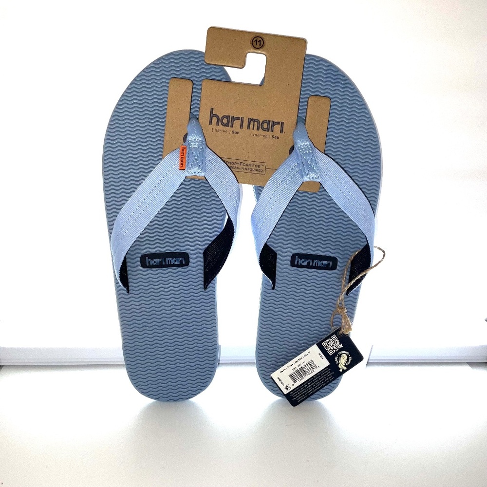 HARI MARI Dunes Sky Blue Flip Flop Sandals NWT Men’s US 11/UK 10/EUR 44